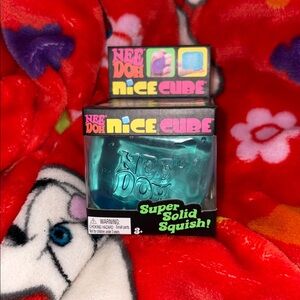 NeeDoh Nice Cube Super Solid Squish Blue Collectible NEW RARE QUICK SHIP